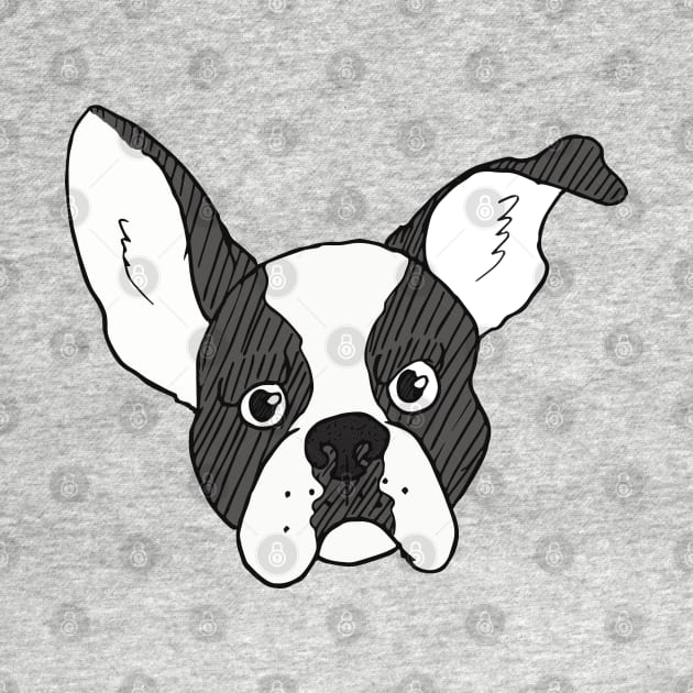 Grumpy Boston Terrier by CloudWalkerDesigns